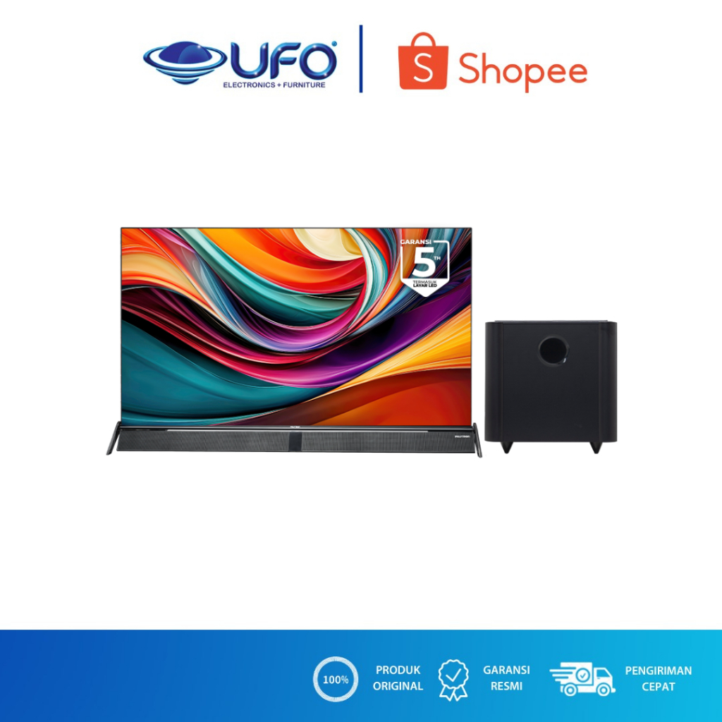 POLYTRON 50 INCH LED GOOGLE TV CINEMAX SOUNDBAR PLD50BUG5058