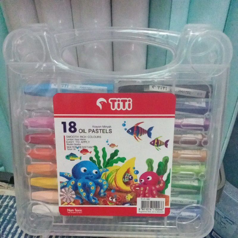 

krayon titi oil pastel 18 color / pcs