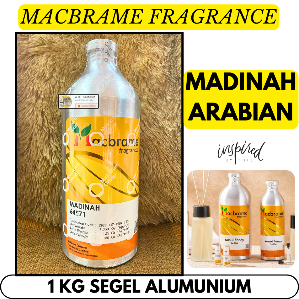 Bibit Parfum Macbrame - MADINAH - MADINA Berkualitas 1 KG SEGEL Alumunium Macbrame
