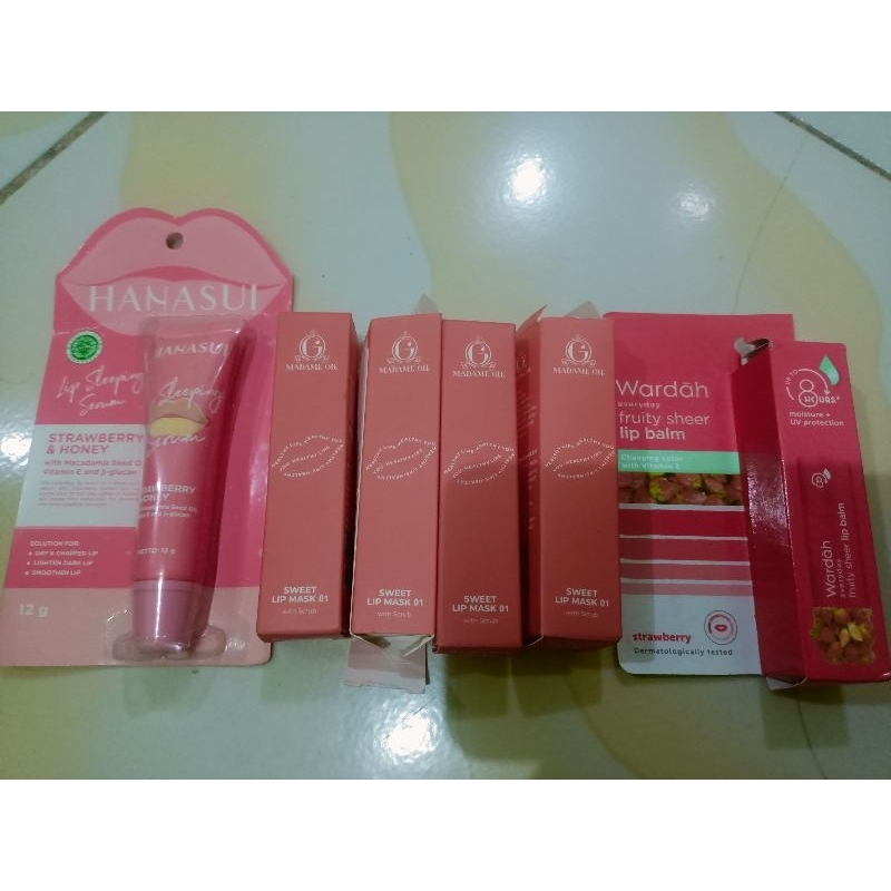 Lip mask 1pc dan lip balm wardah