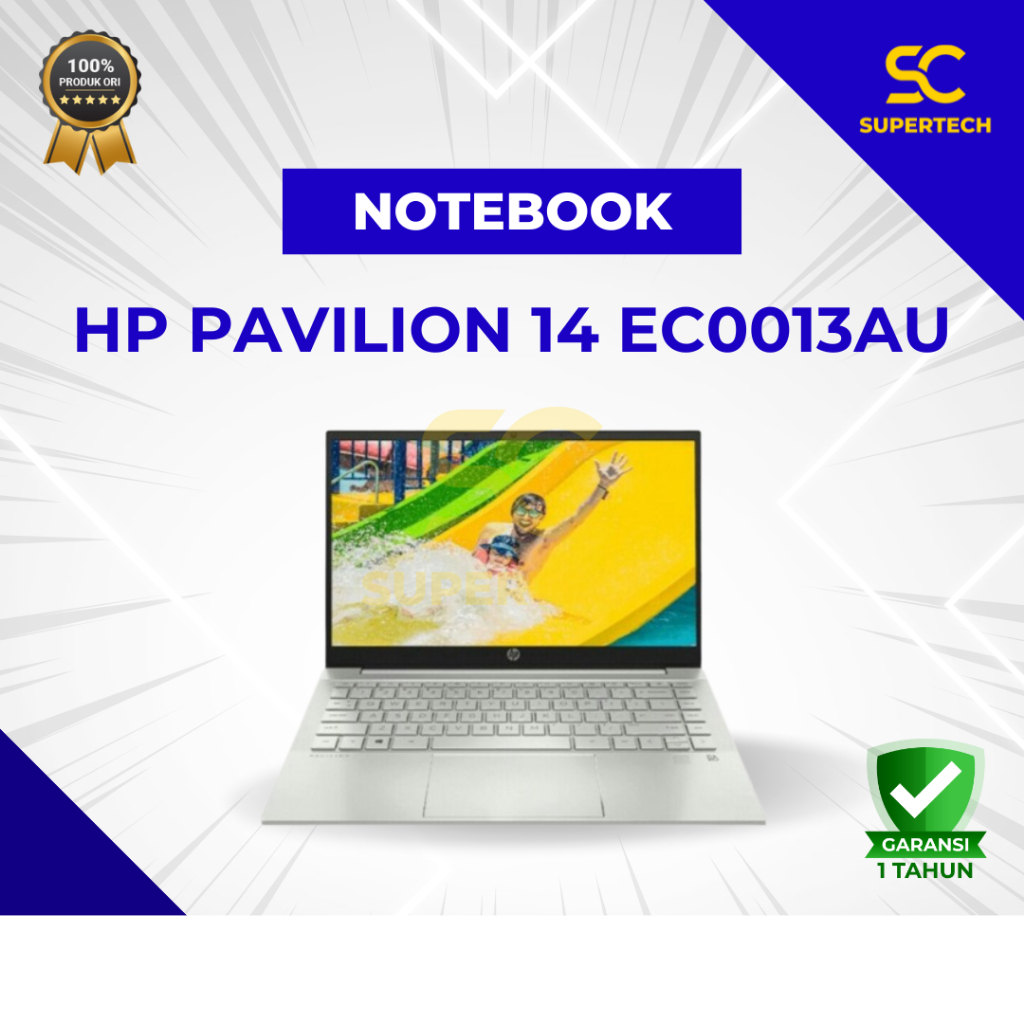 Notebook HP PAVILION 14 EC0013AU RYZEN 5 5500 16GB 512SSD14FHD Win10