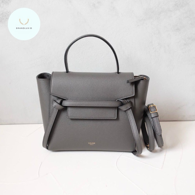 Celine Nano Belt Bag in Dark Grey