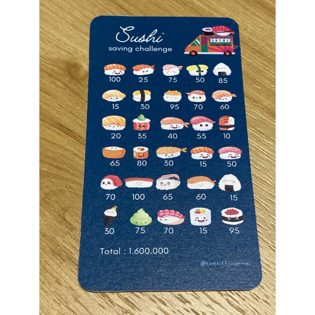 

SAVING CHALLENGE | CASH STUFFING | BUDGETING CARD - SUSHI