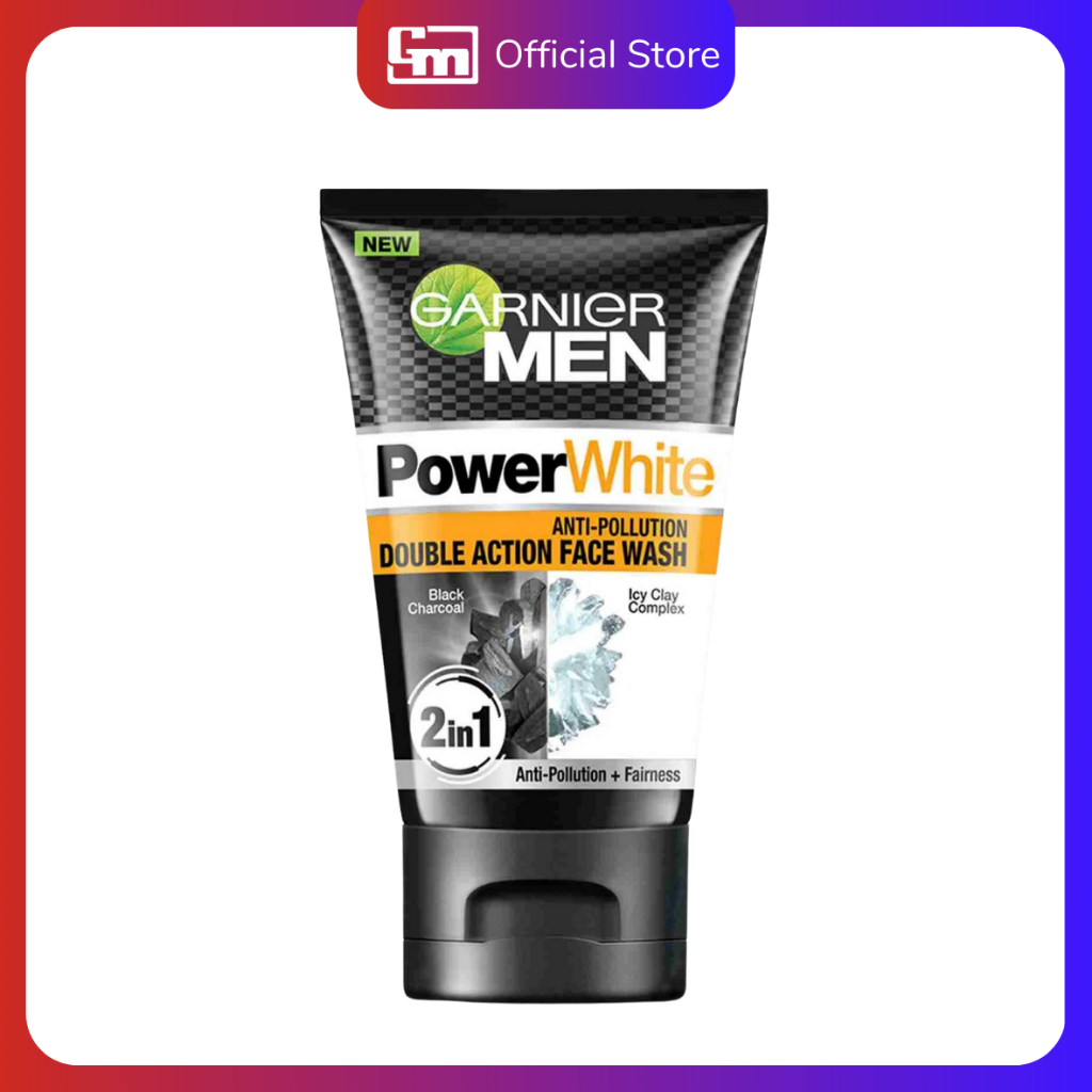 Garnier Men PowerWhite Anti-Pollution Double Action Face Wash