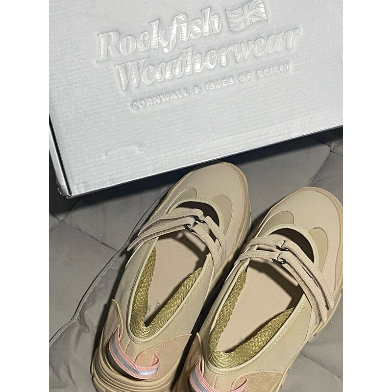 Rockfish weatherwear nicole two strap snickers beige cream