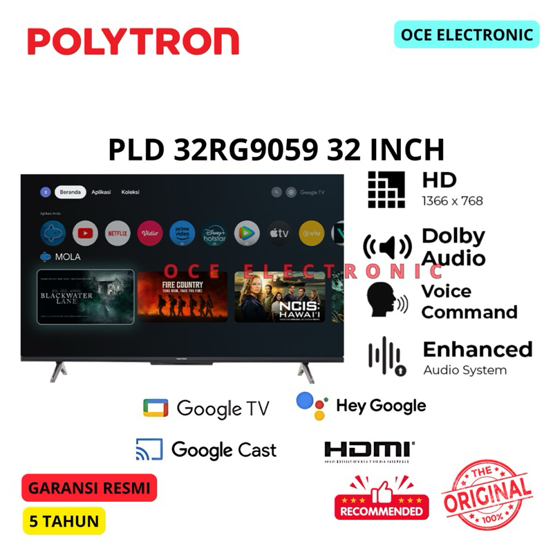 POLYTRON LED SMART CINEMAX TV PLD 32RG9059 32 INCH