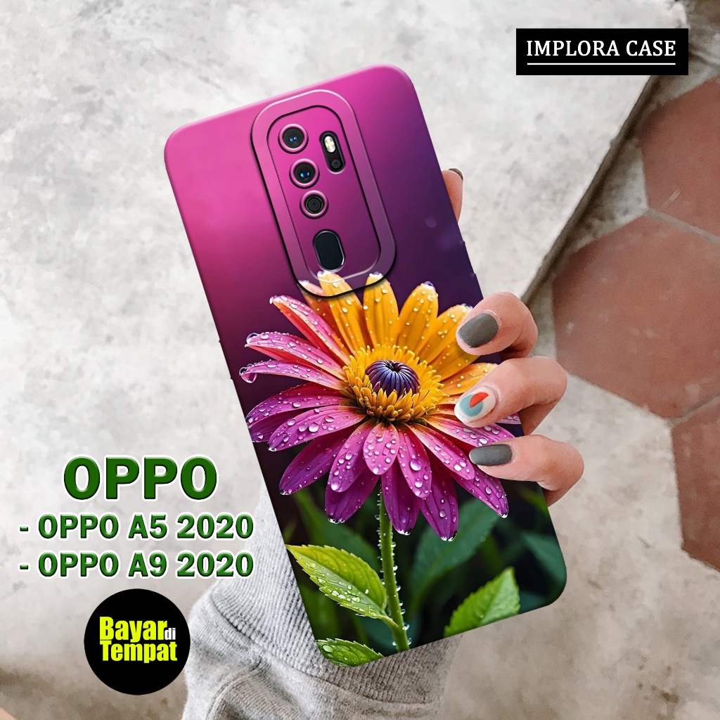 Case Oppo A5 2020 / Oppo A9 2020 Motif Bunga IMPLORA CASE Casing Oppo A5 2020 / Oppo A9 2020 Softcas