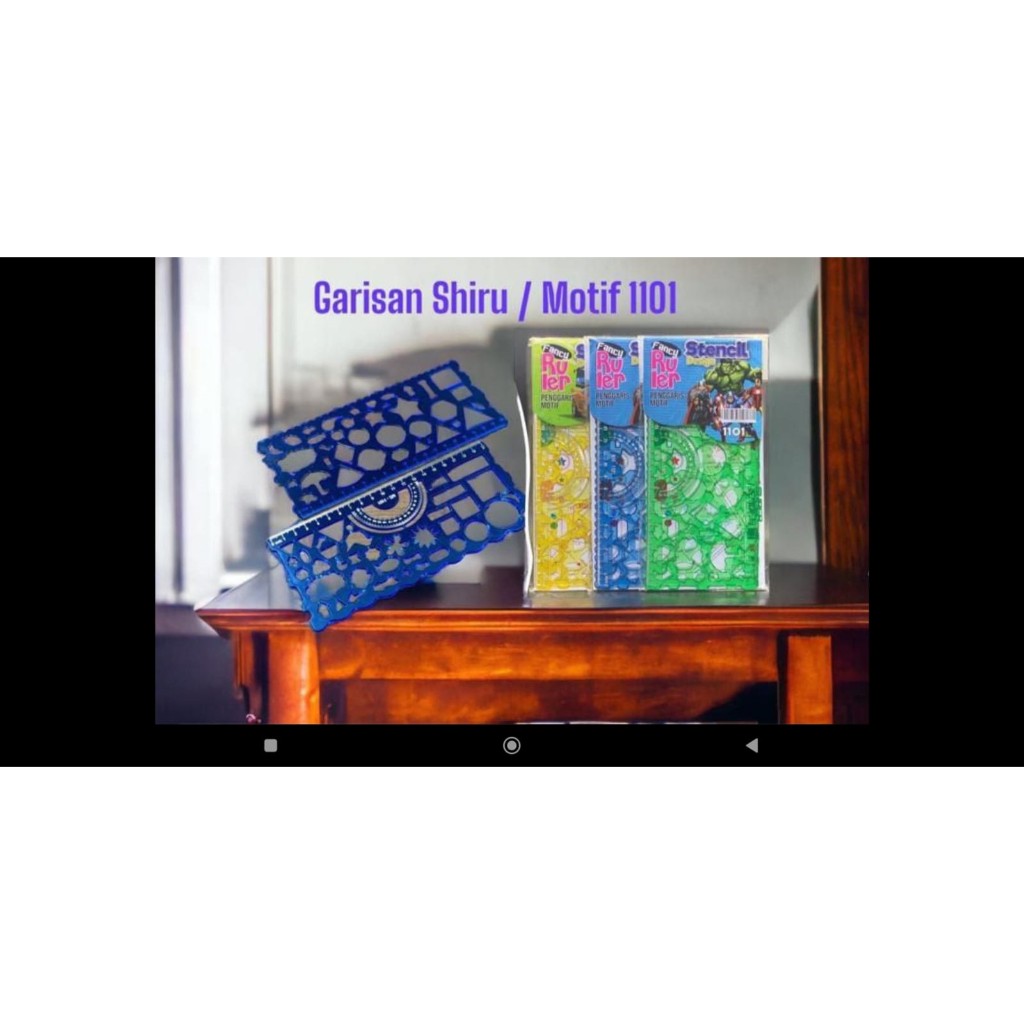 

(1 Set) Penggaris Stensil Fancy Motif Shiru 1101/ Rol Set / Garisan Stensil Fancy Motif