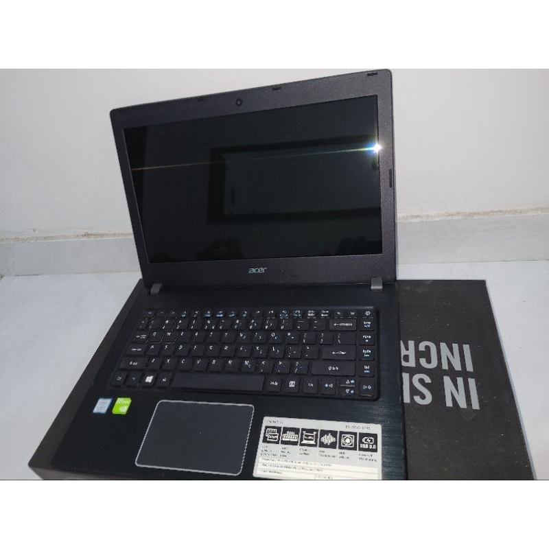 LAPTOP ACER E5-475 SECOND i5 GEN 7 NVIDIA GFORCE 940MX