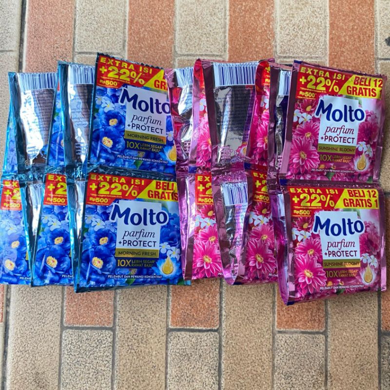 Molto renceng Molto pewangi sachet 11ml isi12+1(bonus) random