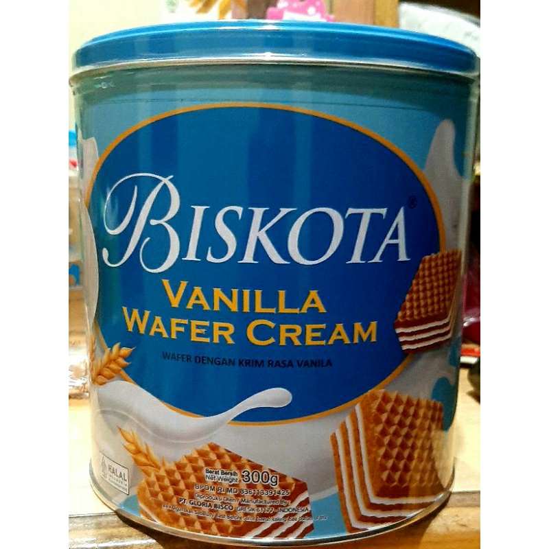 

BISKOTA VANILA WAFER CREAM KALENG
