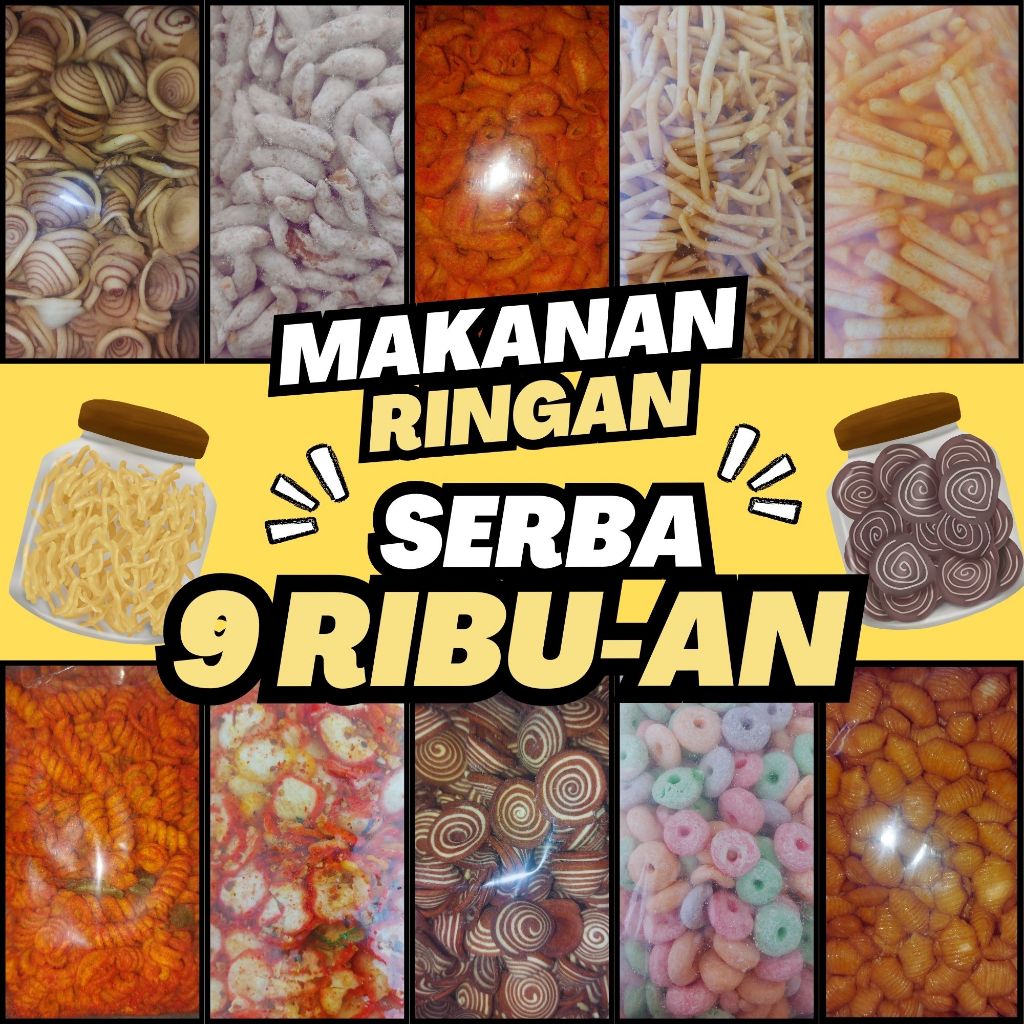 

STISI Aneka Makanan Ringan 9Ribuan Jajan Snack Camilan Gurih Pedas Manis Asin 230gr s/d 250gr
