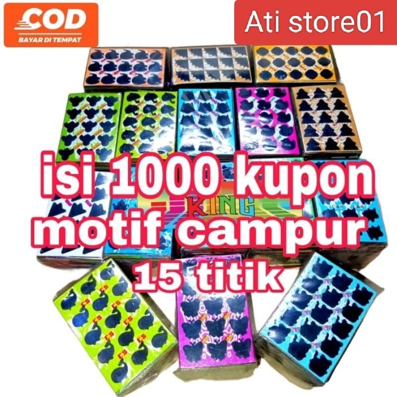 MAINAN KERTAS GOSOKAN BOM TENGKORAK isi 1000 keping termurah