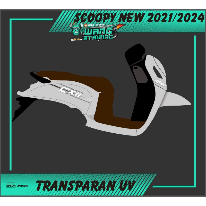 STRIPING STICKER SCOOPY NEW 2021/2024 TRANSPARAN LIST CX SIMPLE ELEGAN