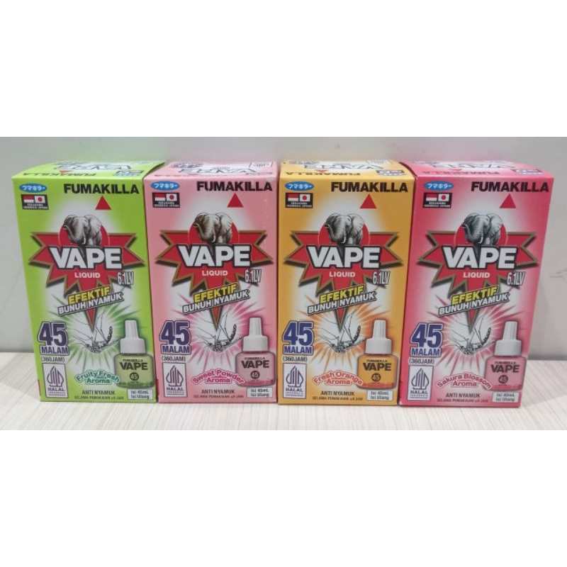 FUMAKILLA VAPE OBAT NYAMUK REFILL LIQUID 45MLM TANPA ASAP