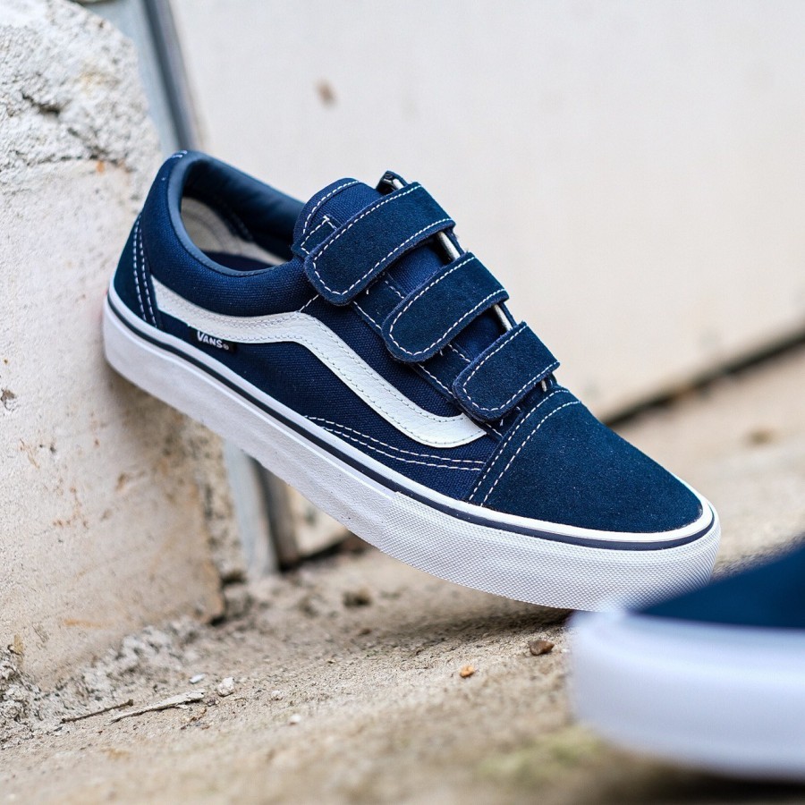 VANS OLD SKOOL VELCRO PRO NAVY BLUE WHITE ORIGINAL