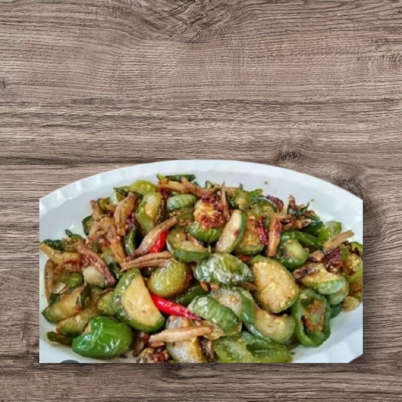 

tumis terong hijau teri