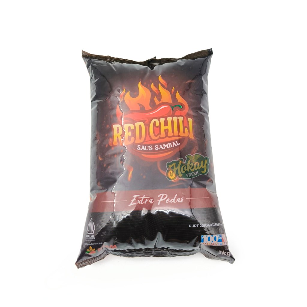 

Saus Sambal Red Chili Extra Pedas Berat 1kg - Kemasan