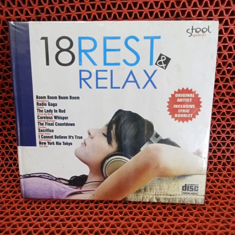 CD 18 REST & RELAX 100% ORIGINAL ARTISTBINCLUSIVE LYRIC BOOKLET 100% ORIGINAL