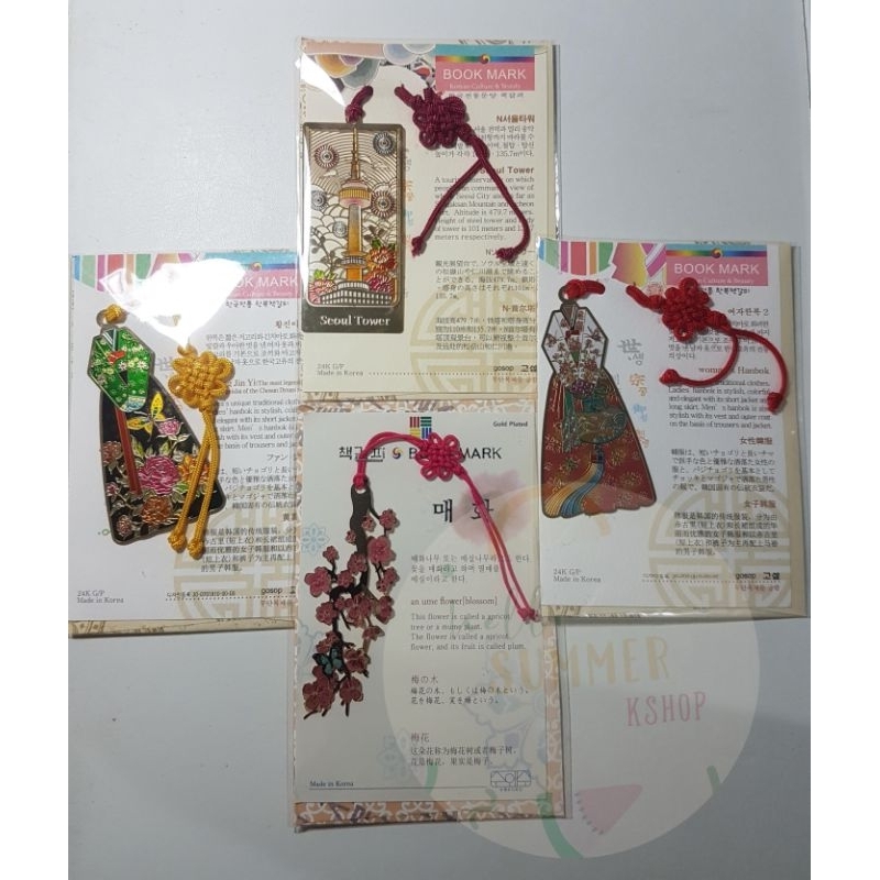 Bookmark Pembatas Buku Souvenir Korea