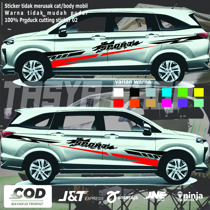 STICKER BODY SAMPING AVANZA XENIA 2022 2025 VELOZ 2022 2025