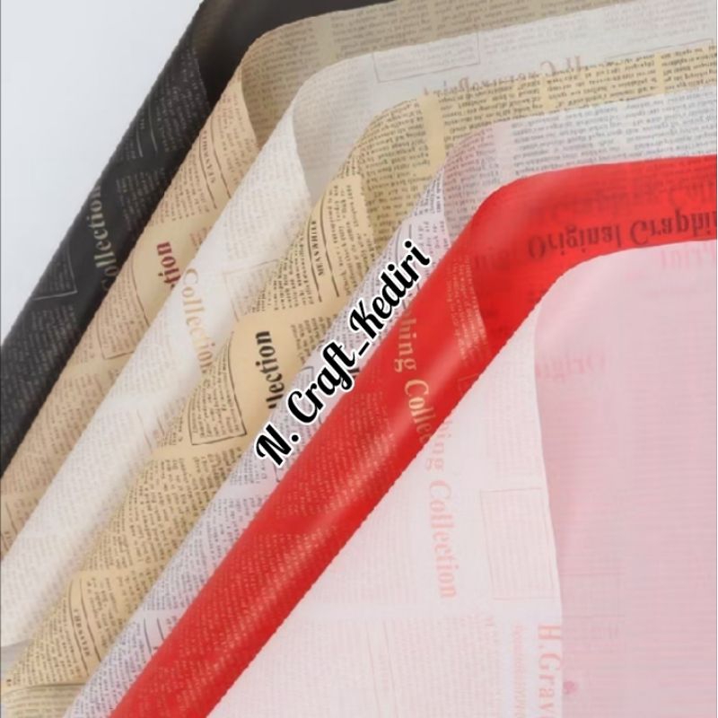 

Kertas Buket Motif Koran FREE PACKING 1 Lembar Flower Wrapping Cellophane Magazine Waterproof Kertas Buket Bunga Motif Koran Kertas Buket Bunga Ecer