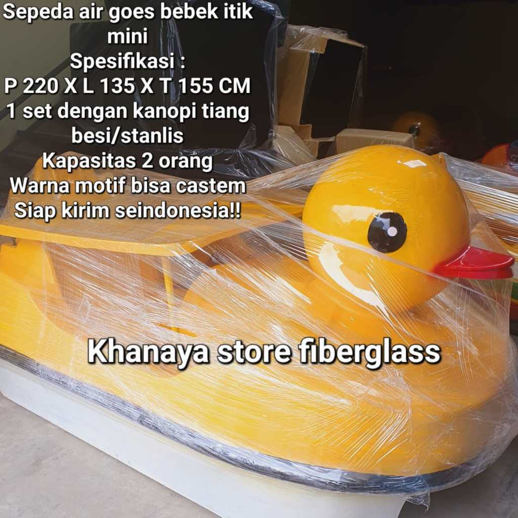 Bebek itik gowes mini/Perahu gowes fiberglas bebek itik mini/Mainan Danau termurah