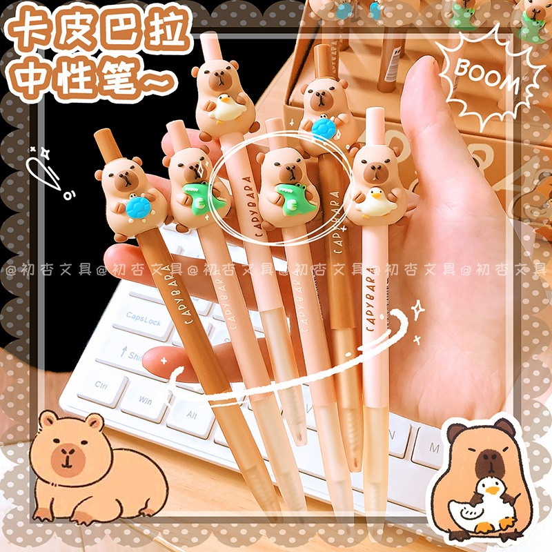 

{Capybara} Pen Gel Akrilik Lucu dan Imut Bahan Premium Karakter Capybara No. ZF7011 by Kakabicam
