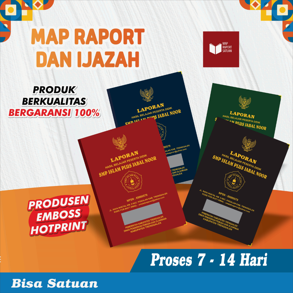 

Map Raport - Map Ijazah - Map K13 Bisa Satuan