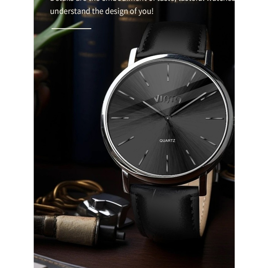 Jam Tangan Couple Pria Wanita VIATA Anti Air Jam Tangan Pasangan Kapel Kekinian Premium Fashion