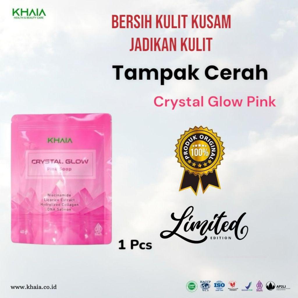 Khaia Sabun DNA Salmon Crystal Glow Pink Soap | Atasi Wajah Kusam