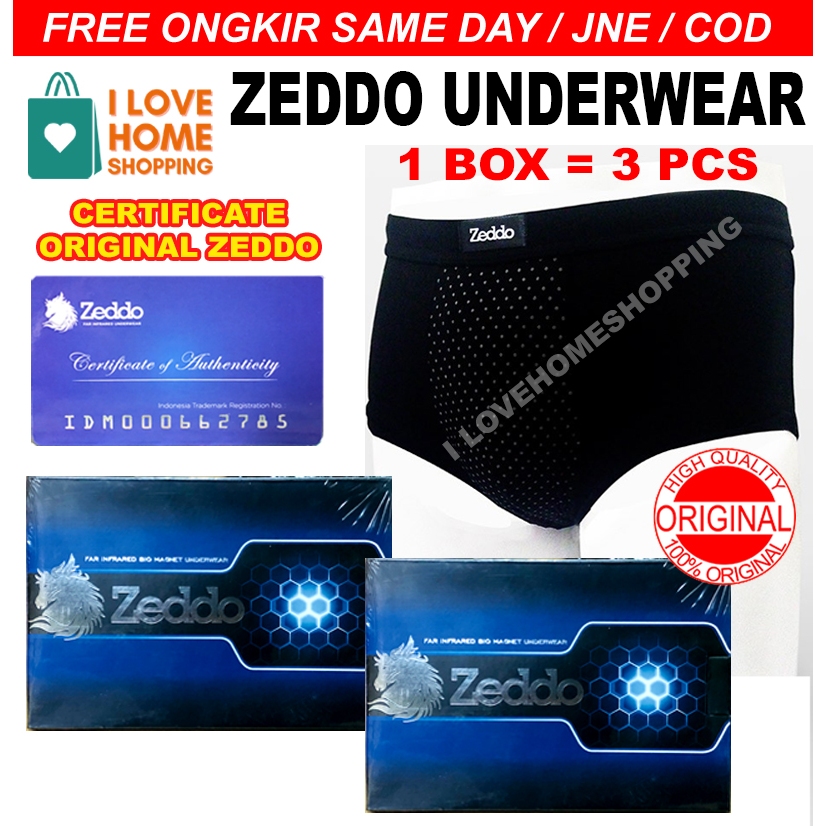 NEW ZEDDO UNDERWEAR ORIGINAL WITH Patent Certificate