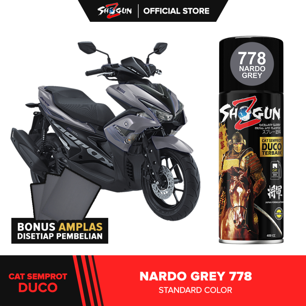 Cat Motor CAT PILOX Shogun Z Nardo Grey 778 - Cat Semprot Audi Grey Tahan Bensin