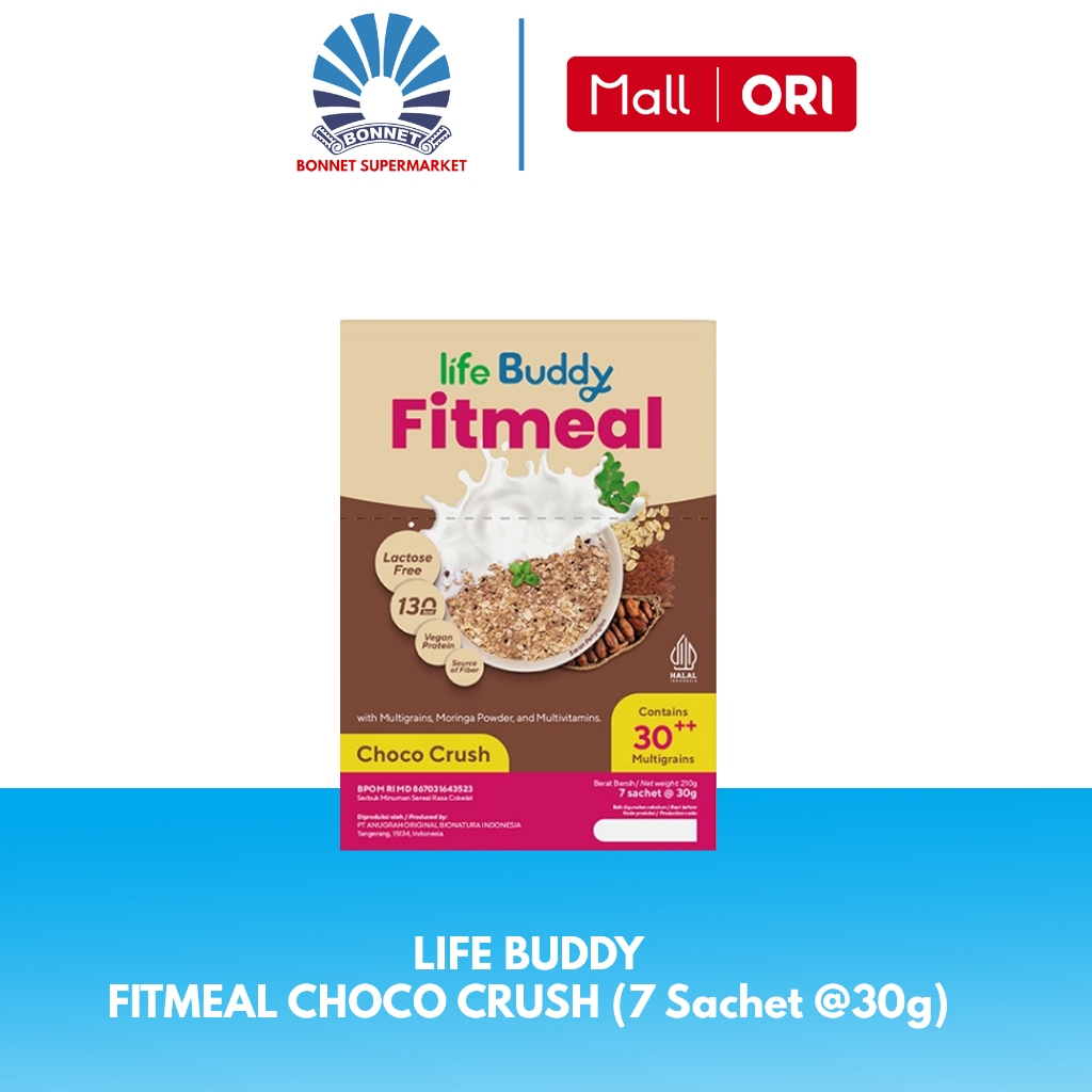 

Life Buddy Fitmeal Choco Crush 7 Sachet @30g - Meal Replacement