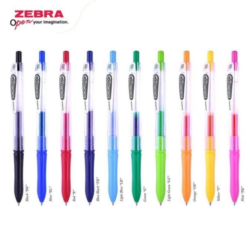 

pulpen ZEBRA KOKORO GEL 05 WARNA