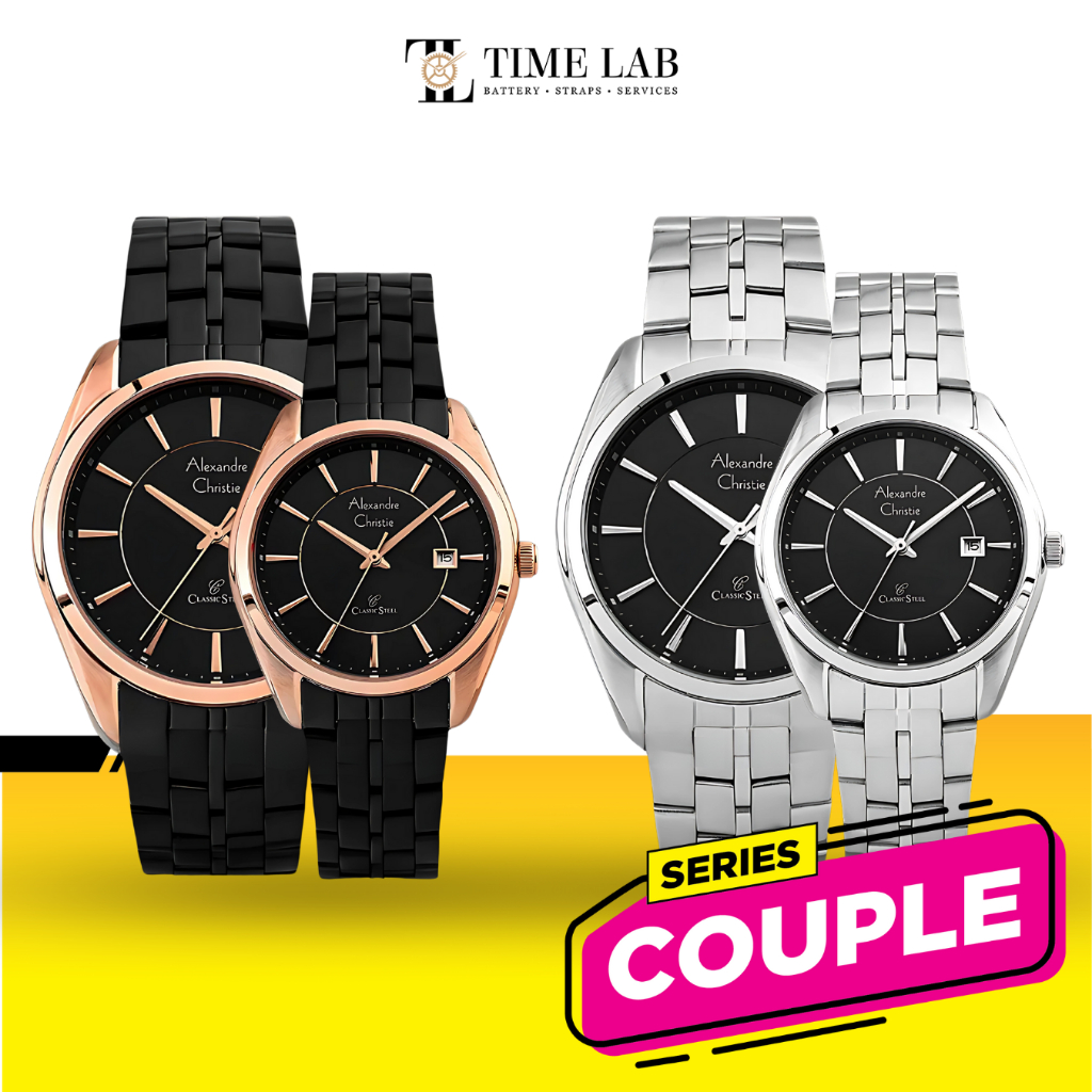 JAM TANGAN COUPLE ALEXANDRE CHRISTE AC8578 / AC8578LD / AC8578MD / AC 8575 ORIGINAL TIMELAB