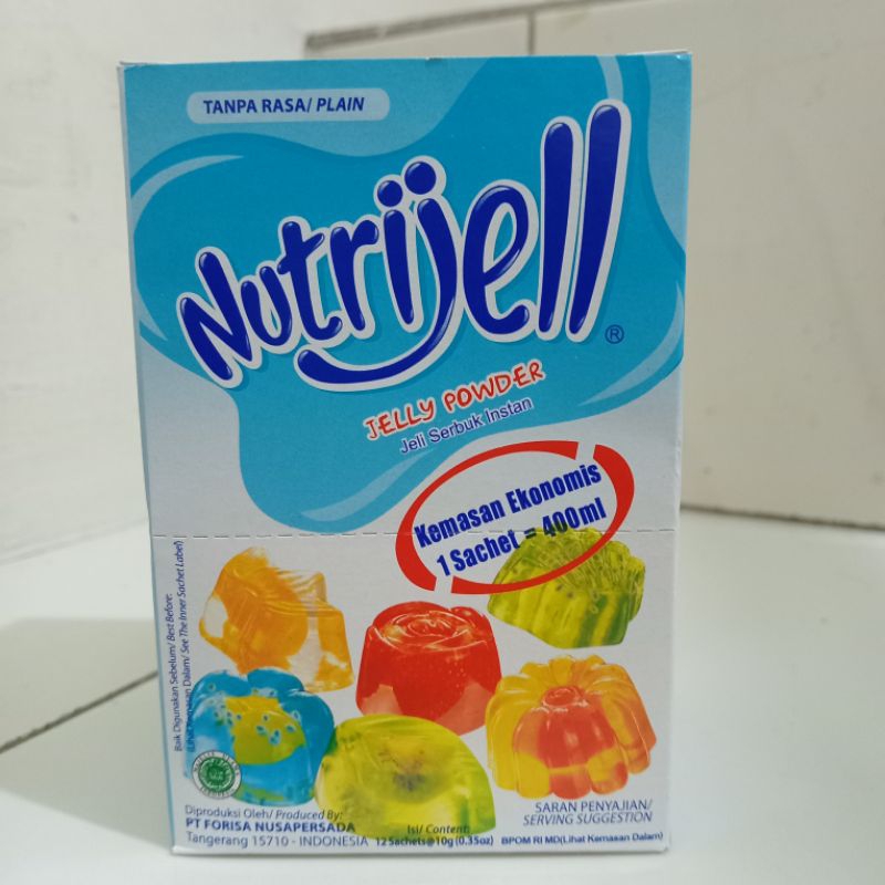 

ADY78 NutriJell Jelly Powder Aneka Rasa 1 Box Isi 12 Saset @ 10 Gram - NutriJell Kemasan Ekonomis