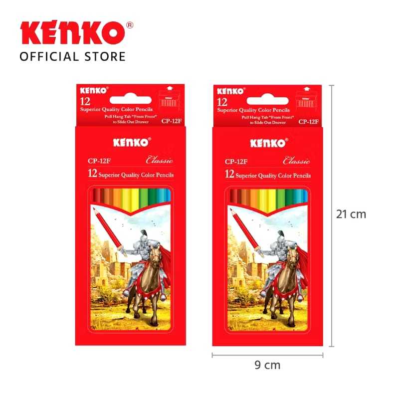 

Pensil 12 Warna Panjang Classic Kenko CP-12F/Pensil Warna/Colour Pencil