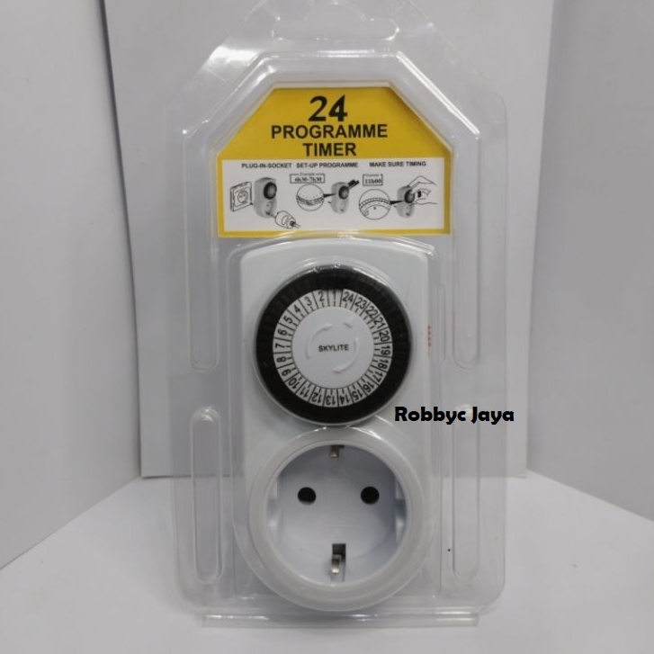 Stopkontak Timer Analog / Timer Stop Kontak Manual 24 Jam
