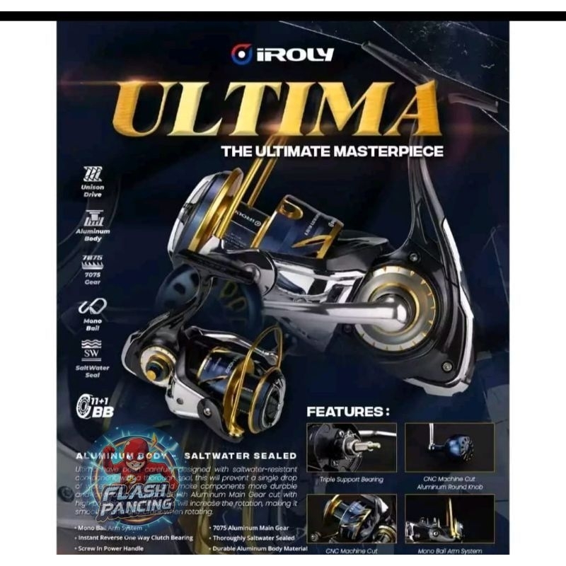 REEL IROLY ULTIMA 2000/3000/4000/6000 FULL METAL BODY (stok terbatas)