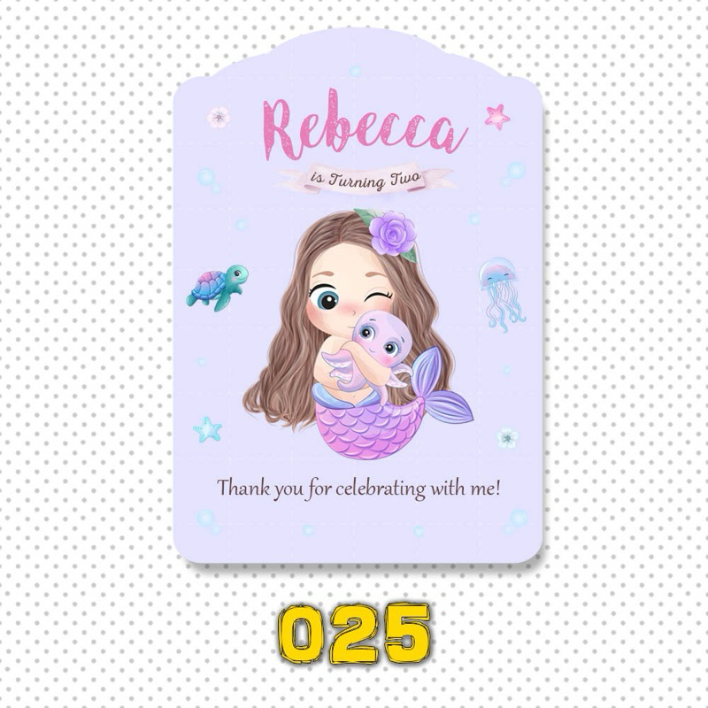 

Hang Tag Ulang Tahun Custom Frozen Unicorn Mermaid Peppa Pig Avengers Super Mario