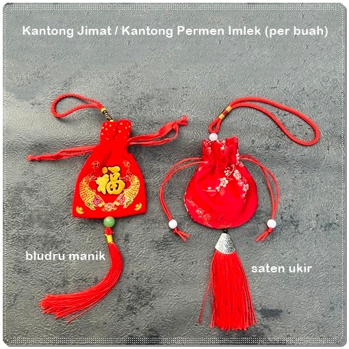 

IMLK-64 : Kantong Jimat / Kantong Permen Imlek / Kantong Fu untuk Angpau dan Jeruk (per buah)