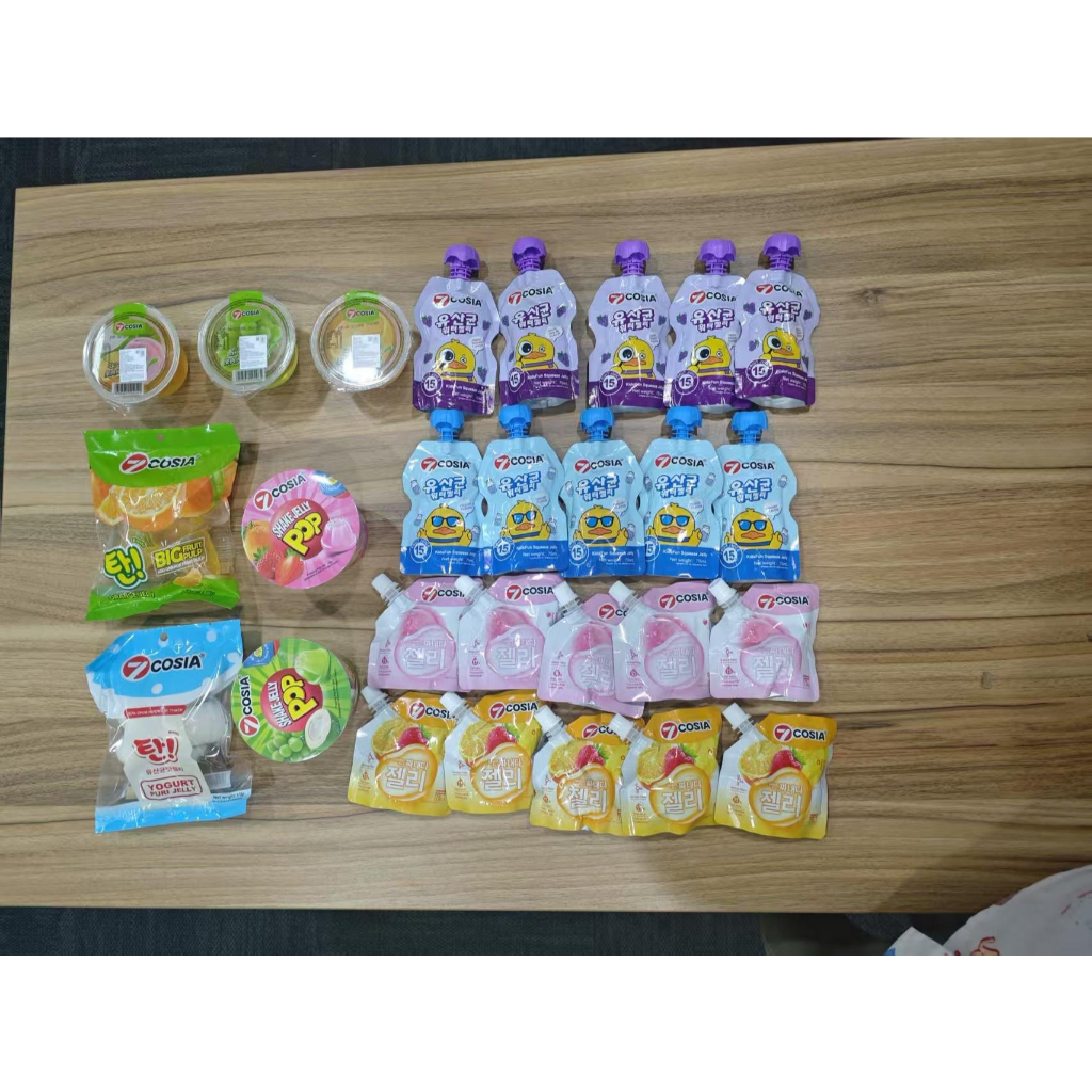 

【BUNDLE】7COSIA Family Bundling Jelly Set | Paket Jelly untuk berbagi dengan keluarga, Yogurt Puri Jelly, orange Puri Jelly, Popping POP Mini Jelly, Pulp Puri Jelly, Kidsfun Jelly, Truelove Squeeze Jelly