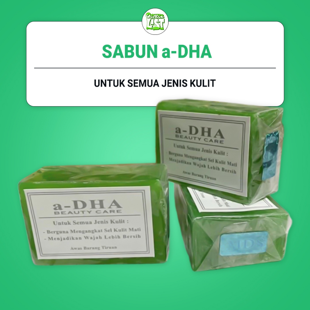 Sabun a-DHA Hijau Original + Sabun Pemutih Wajah