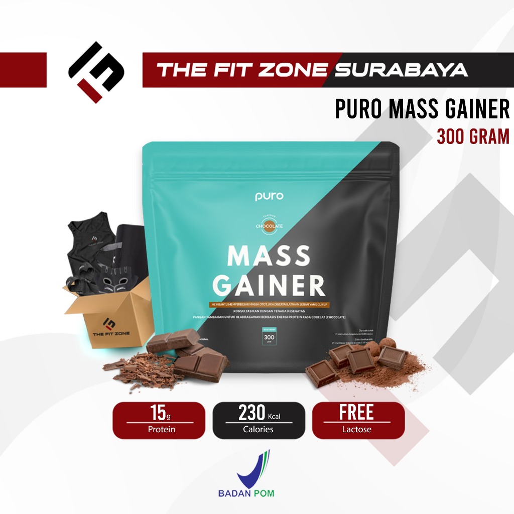 PURO Mass Gainer 300 Gram Supplement Fitnes Susu Weight Mass Gainer