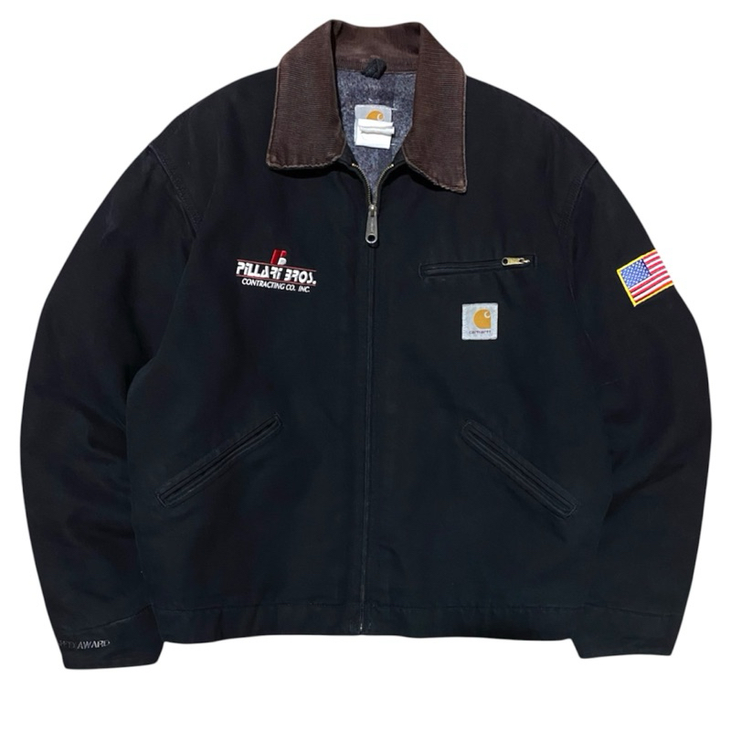 Jacket Carhartt Detroit J01 BLK Brown Collar America x Pillari Bros Vtg Limited Edition Rare second 