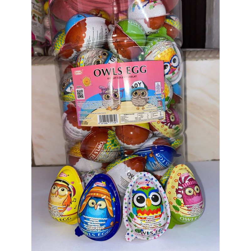 

Luvmi Biskuit coklat Owls/ Gengsing Egg isi 60 pcs