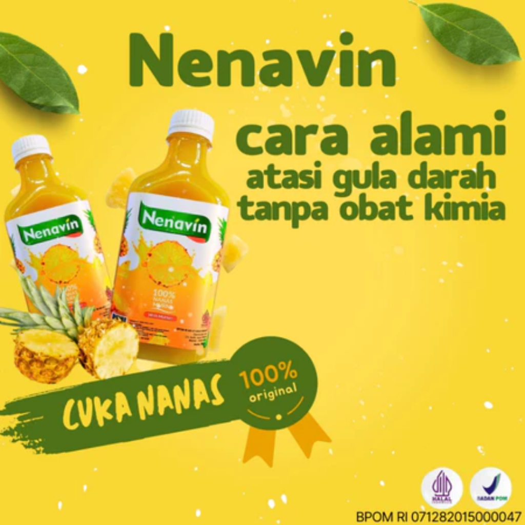 

Nenavin Cara Alami Atasi Gula Darah Diabetes Dapat 2 Botol Halal BPOM COD