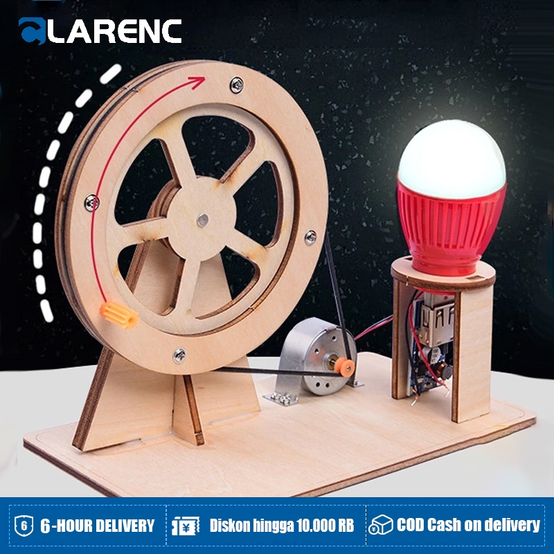 【Rakitan DIY】Mainan Generator Bohlam/Generator Assembled Toys/Mainan Generator Kayu/Wooden Bulb Gene