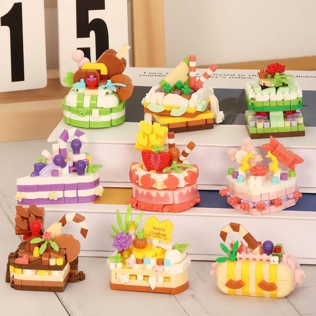 Nano Block Kue Model Kartun Building Blok Mainan Balok Susun DIY Bricks Mini Cake building block toy